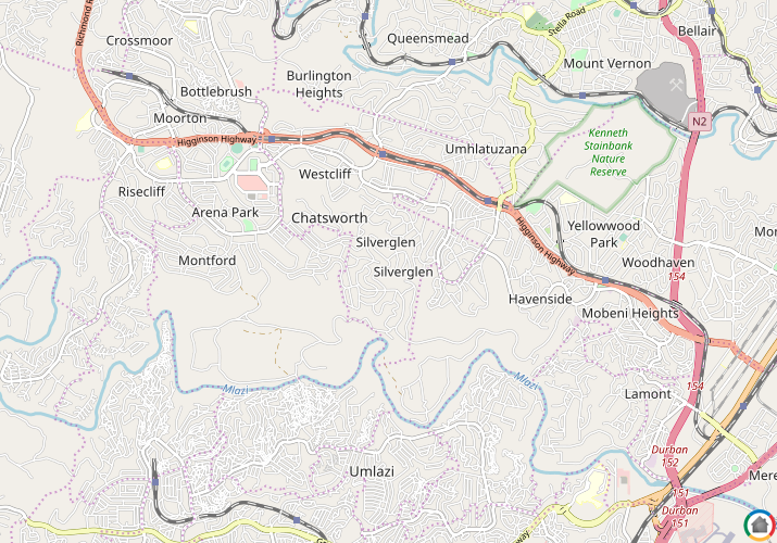 Map location of Silverglen